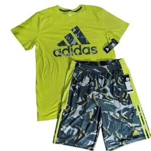 adidas Kids Matching Set in Yellow and Black